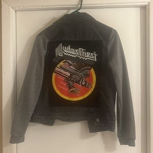 Judas Priest Denim/Built in Sweatshirt Jacket